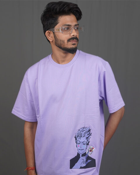 JOKER – Hisoka-Inspired Oversized Embroidered Tee